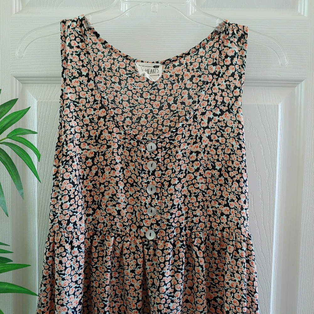 SOLD! LA Hearts Floral Button Dress - Picture 2 of 7